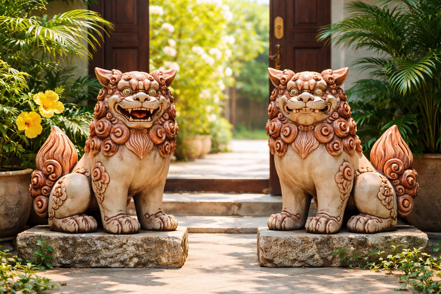 風水玄関シーサー